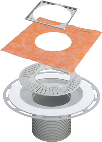 Viega Aufstockelement Advantix 4994.1 in 150x150mm Chromnickelstahl 489045