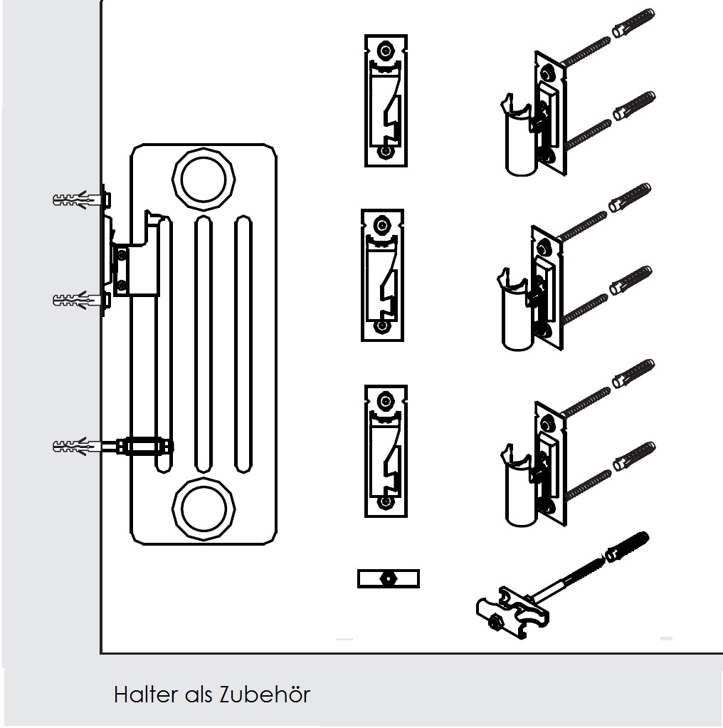Arbonia Klemmkonsole 3 Stück ZB02530001
