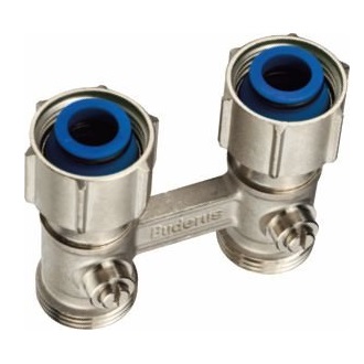 Buderus Hahnblock HBD 3/4" Durchgang für Zweirohrbetrieb 7738317846