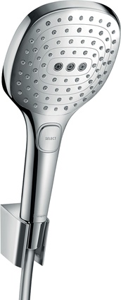 Hansgrohe Raindance Select E Brausehalterset 120 3jet mit Brauseschlauch 1600mm, Chrom 26720000