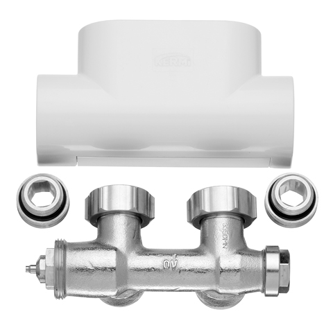 Arbonia Ventilhahnblock in Eckform weiß ZV00410001