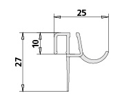Kermi Dichtleiste Länge: 985mm 2539353