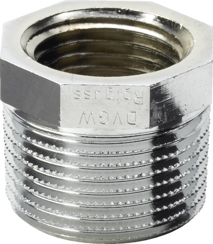 Viega Reduzierstück Rotguss 3241 mit Mehrkant in R1 x Rp3/4 verchromt 448059