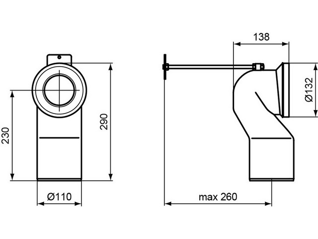 Ideal Standard Anschluß-Set Tonic, für senkrechten Abgang J324867