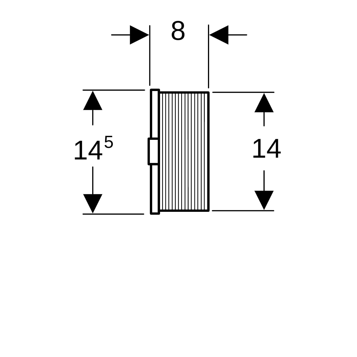 Geberit Bauschutz Urinal-Steuerung 140/140 115.832.00.1