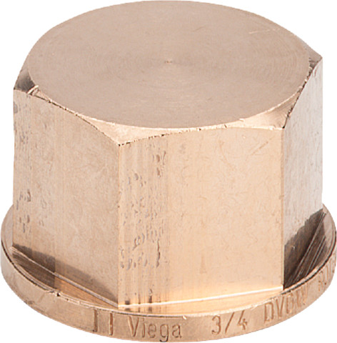 Viega Kappe Rotguss 3301 mit Mehrkant in Rp1/4 319151
