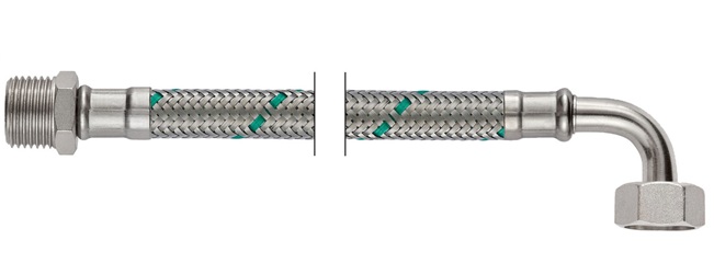 Neoperl NEOFLEX Panzerschlauch DN10 AG x IG gebogen, 1/2" x 1/2" 125cm 66872125