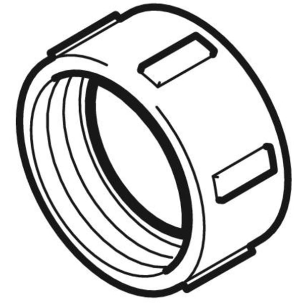 Geberit Überwurfmutter PP Rd40x1/8 für Wannengarnitur granitgrau 854.406.06.1