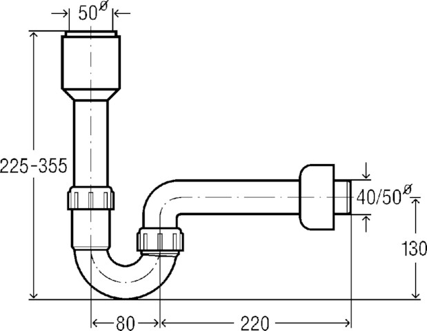 Viega Röhrengeruchverschluss 7985.94 in 50x50mm Kunststoff weiß 114640