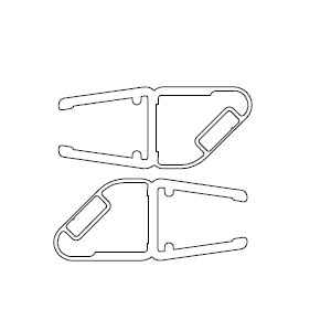 HSK Magnetprofil 180°, Höhe 2.000mm, chrom E100055-180-8Alu