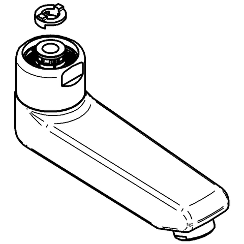 Eichelberg Gussauslauf 117mm für Waschtisch-Wandarmaturen chrom 44045226