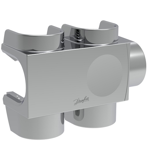 Danfoss Kunststoffabdeckung für VHS-DV Durchgang, Fühler links in chrom, Heizkörper 3/4" 013G7965