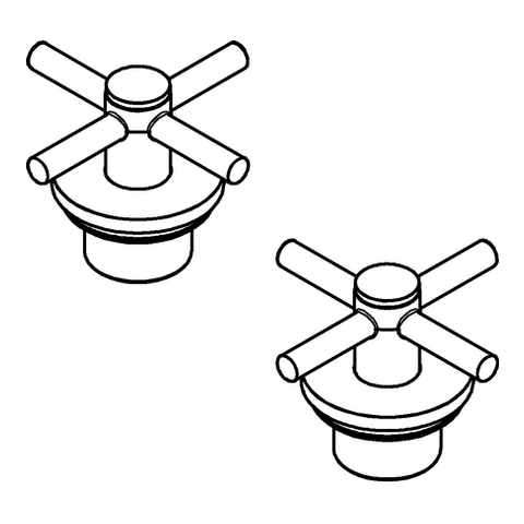 Grohe Kreuzgriff für Atrio 2 Stück, supersteel 48406DC0