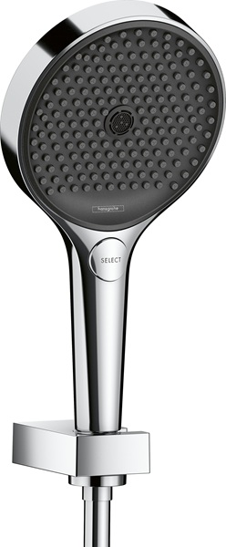 Hansgrohe Brausehalterset Rainfinity 130 3jet mit Brauseschlauch 1250mm, Chrom 26852000