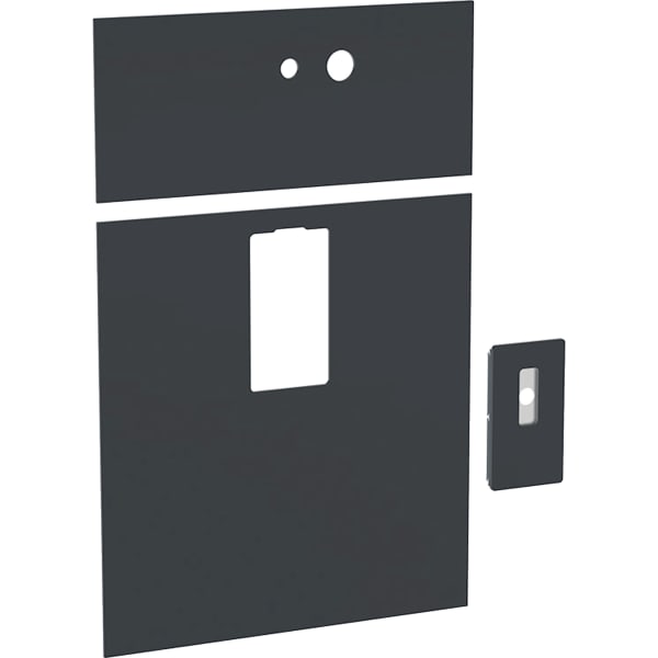 Geberit Frontverkleidung für Monolith für Waschtisch-Element, B: 73cm 10cm Rechts Glas schwarz 242.700.SJ.1