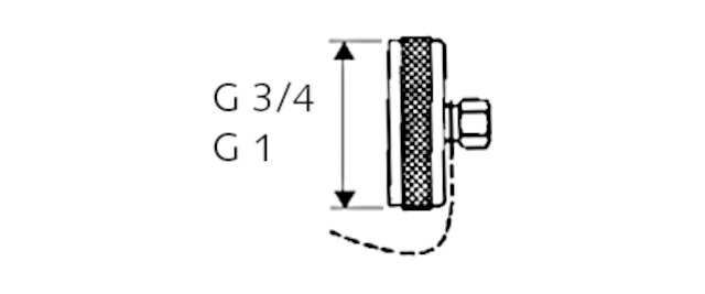 Schell Verschlusskappe Kette, Dichtscheibe, G 3/4 IG, messing 258010099
