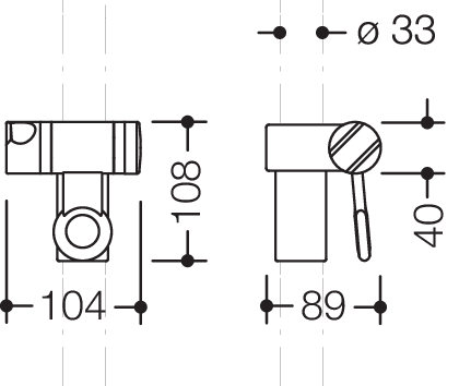 HEWI active+ Brausehalter Serie 801, für Brausehalterstangen 477..., 801..., 802..., 950...90, antimikrobiell, signalweiß 950.33DE0190 98