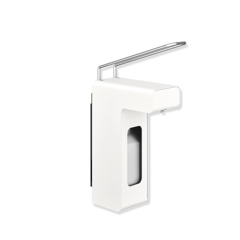 HEWI Desinfektionsmittel-oder Seifenspender System 900, Edelstahl, inkl. 500ml Leerbehälter wiederbefüllbar, weiß tiefmatt 900.06.00360 DX
