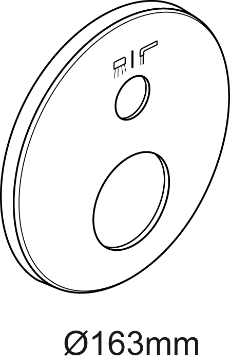 Ideal Standard Rosette, d:163mm, chrom A861260AA