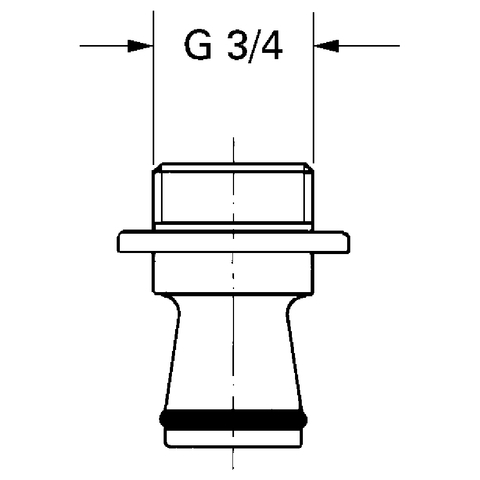 Grohe Universal-Adapter für Standanschluss 12036 3/4"x11,5 chrom 12037000