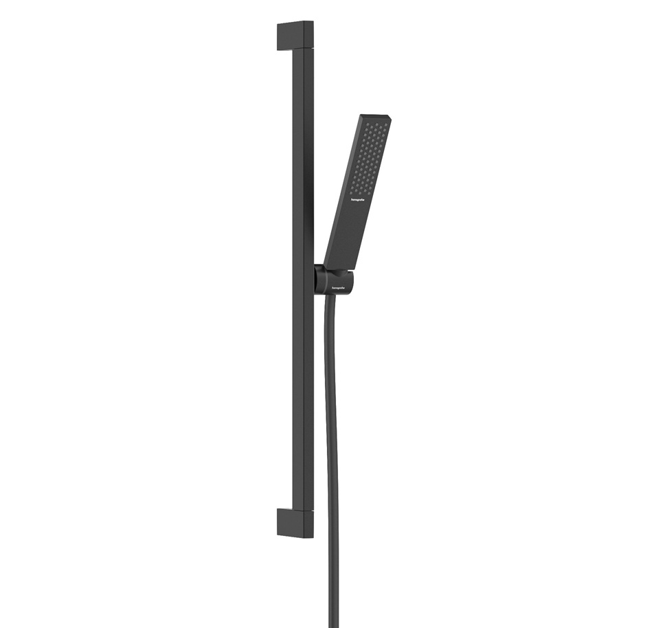 Hansgrohe Brauseset Pulsify E 1 jet EcoSmart+ mit Unica Brausestange 650mm mattschwarz 24371670
