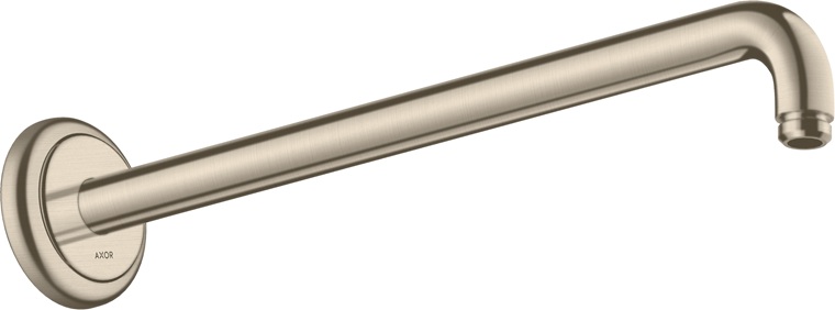 Hansgrohe Brausearm DN15 389mm Ausladung Axor 90 Grad brushed nickel ohne Kugelgelenk 27348820