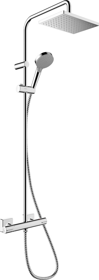 Hansgrohe Showerpipe 230 1jet Vernis Shape Green chrom mit Brausethermostat 26319000