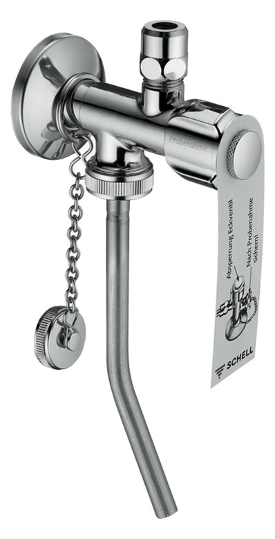 Schell Probenahme-Eckventil langer Schaft, ASAG, 1/2", chrom 038350699