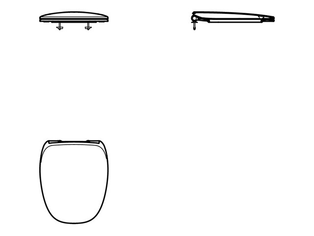 Ideal Standard Scharniersatz Ventuno für WC-Sitz T2960BJ