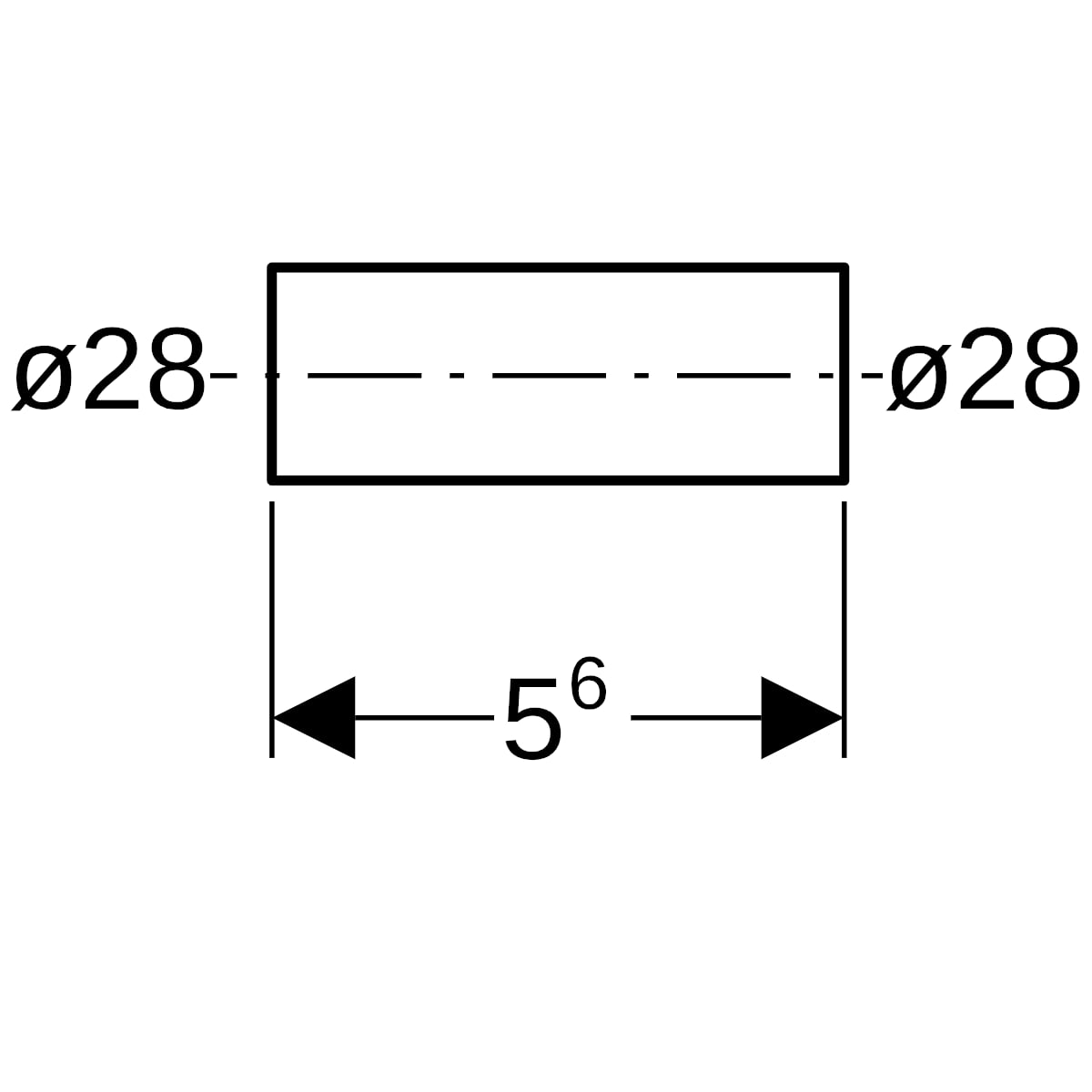 Geberit Mapress Edelstahl Rohrnippel d28 32053