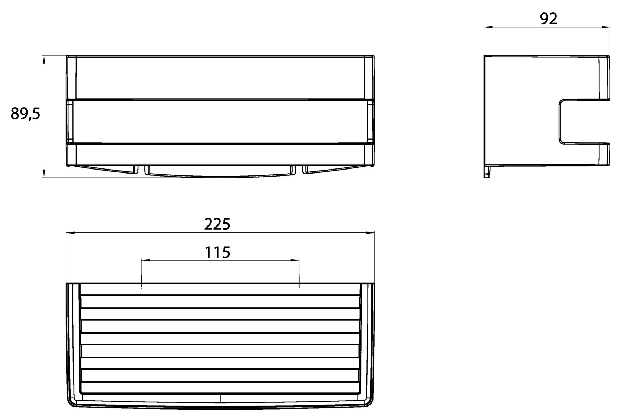 Emco Wandkorb System2 mit verdeckter Wandbefestigung chrom 354500120