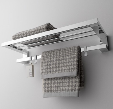 Emco Doppelbadetuchhalter Loft mit 3 Haken 800mm chrom 056100180