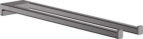 Hansgrohe Handtuchhalter AddStoris zweiarmig brushed black chrom 41770340