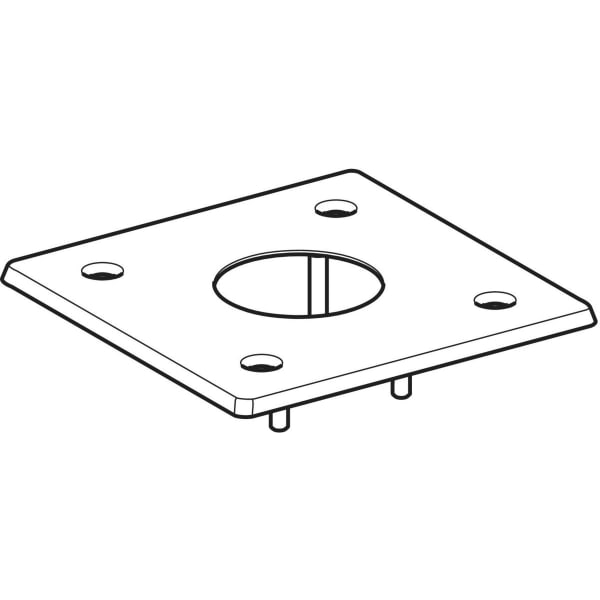 Geberit Flanschplatte zu Bodendrücker für pneumatische Spülauslösungen 240.088.00.1