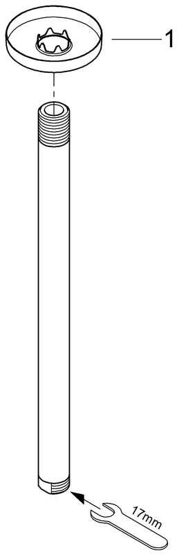 Grohe Rainshower Deckenauslass chrom, Länge 292mm 28497000