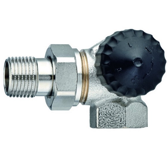 Heimeier Thermostatventil Winkeleck/rechts 1/2" Standard DN15 (1/2") Anschluss am Heizkörper rechts 2310-02.000