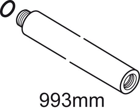 Ideal Standard Brausestange, d:25, Abstand L=993mm A861144AA