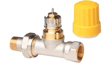 Danfoss Ventilgehäuse RA-UN 10 R 3/8, Durchgang, matt vernickelt 013G3002