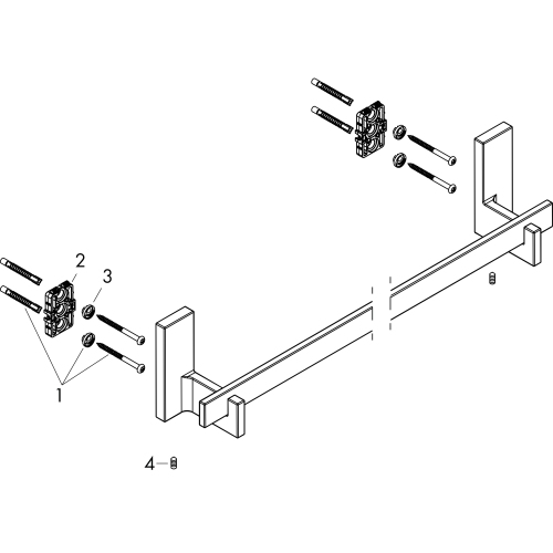 Hansgrohe Badetuchhalter 800mm Axor Universal Rectangular brushed nickel 42683820