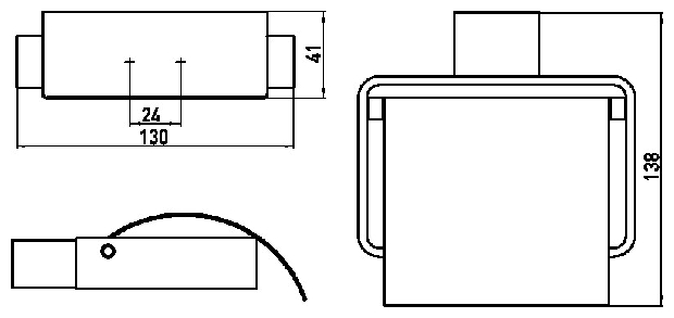 Emco Papierhalter Loft mit Deckel schwarz 050013300