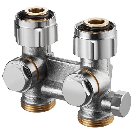 Oventrop Absperrverschraubung ZBU "Multiflex F", 3/4"ÜM x 3/4"AG, zur Entleerung 1015943
