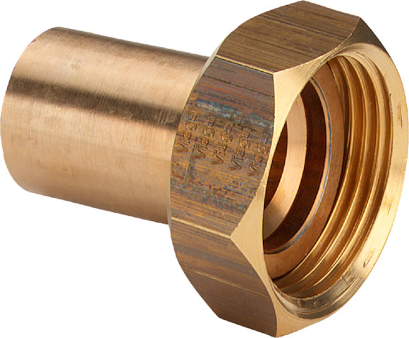 Viega Sanpress Verschraubung mit SC-Contur 2264 flachdichtend in 54mm x G2 3/8 338565