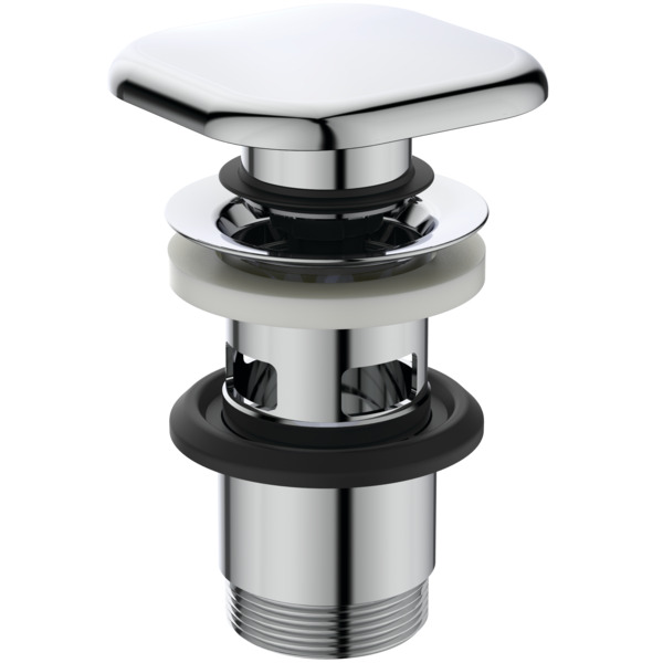 Ideal Standard Push open Ventil Strada II quadratisch für Handwaschbecken, 75x120x75mm, chrom T3630AA