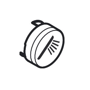 Hansgrohe Druckknopf Symbol Handbrause edelmatt 93573880
