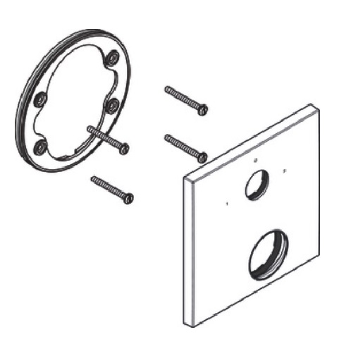 Hansgrohe Rosette Axor Massaud Thermostat mit Absperr-/Umstellventil chrom beschriftet 98688000