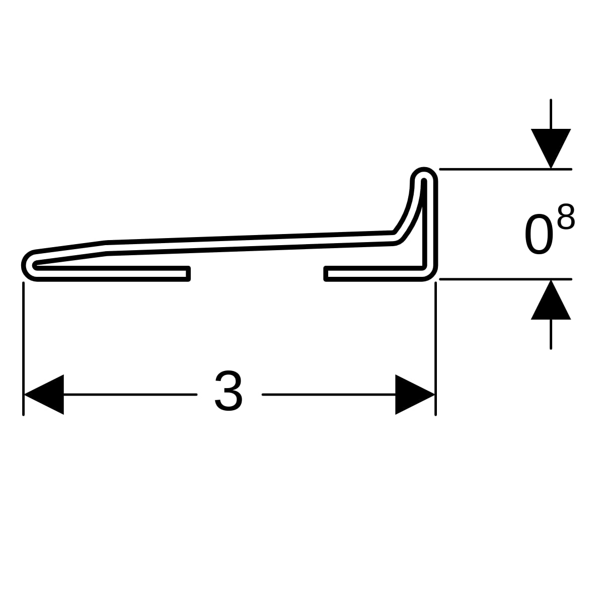 Geberit Kollektorprofil zu Wandablauf für Dusche Edelstahl gebürstet L: 150cm 154.341.FW.1