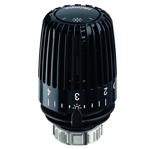Heimeier Thermostat-Kopf K RAL 9005 schwarz, Standard 6000-00.507