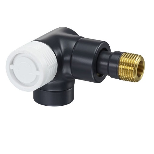 Oventrop Thermostatventil "E" DN15, 1/2", Winkel-Eck links, anthrazit 1163432