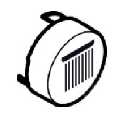 Hansgrohe Druckknopf Symbol Kopfbrause Rain klein mattweiß 93572700