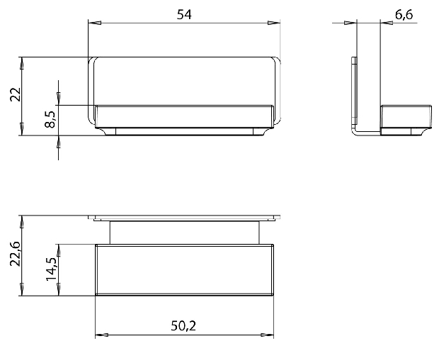 Emco Spiegeltürgriff Set 1x ohne Logo, 1x mit Logo schwarz 949713391